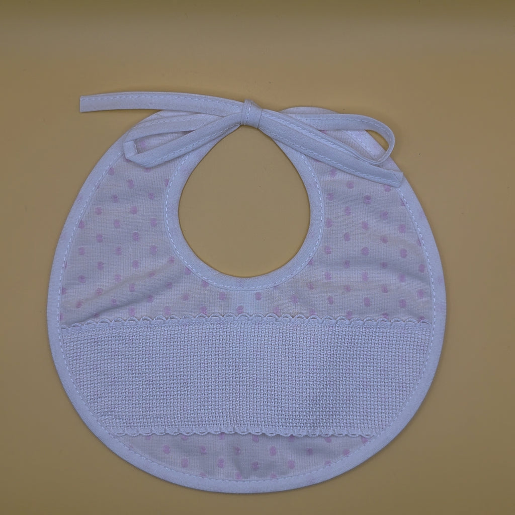 Bavaglino con nome a punto croce